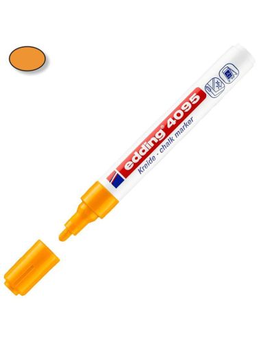 Marcador Edding 4095 Tiza Liquida Naranja