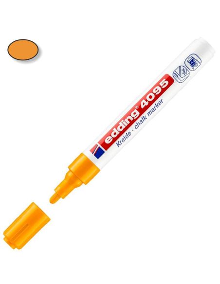 Marcador Edding 4095 Tiza Liquida Naranja