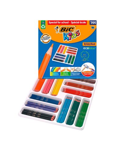 Pack Lápices Colores 144 Evolution Bic