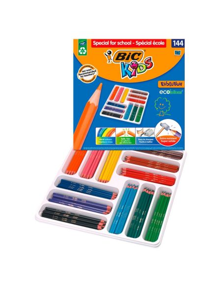 Pack Lápices Colores 144 Evolution Bic