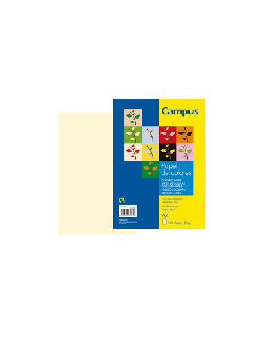 Papel A4 Campus 80G 100 Hojas Color Marfil