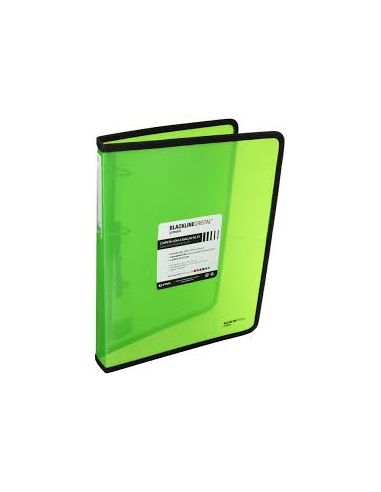 Carpetas De Anillas Pp Translúcido Rayado Oblicuo A4+ 4X40Mm Verde Blackline Grafoplás|Libreriasalesiana