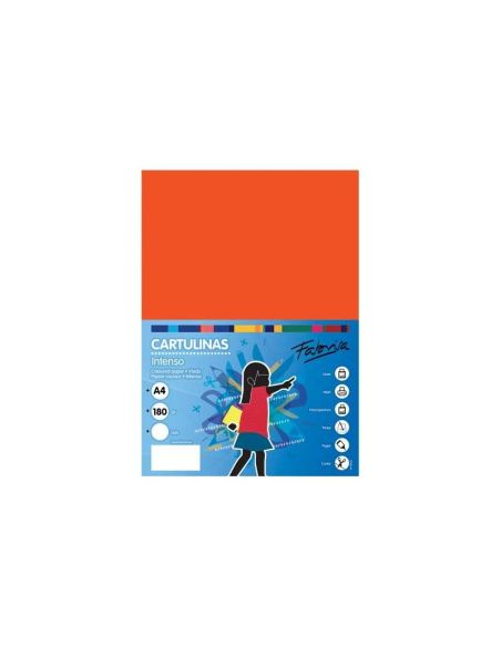 Cartulina Fabrisa 180G A4 100H Naranja