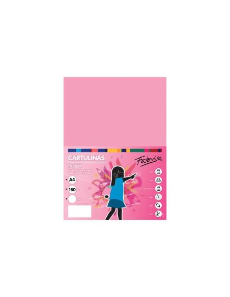 Cartulina Fabrisa 180G A4 100H Rosa