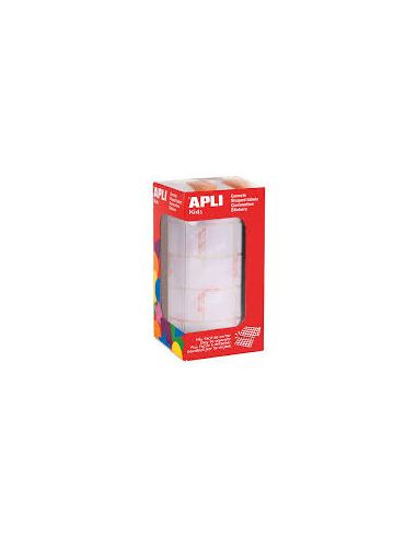 Rollo Gomets Apli Cuadrado Grande 20 Mm Blanco
