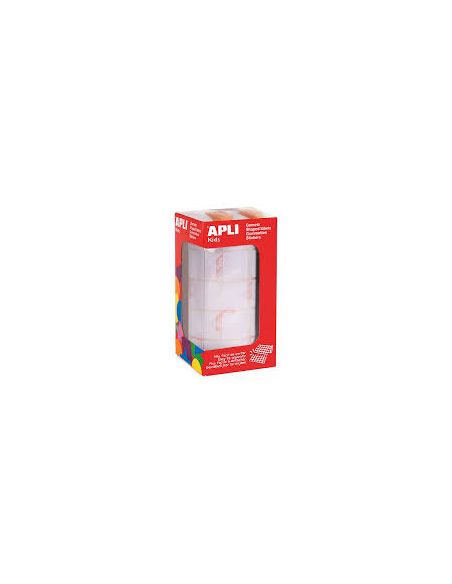 Rollo Gomets Apli Cuadrado Grande 20 Mm Blanco