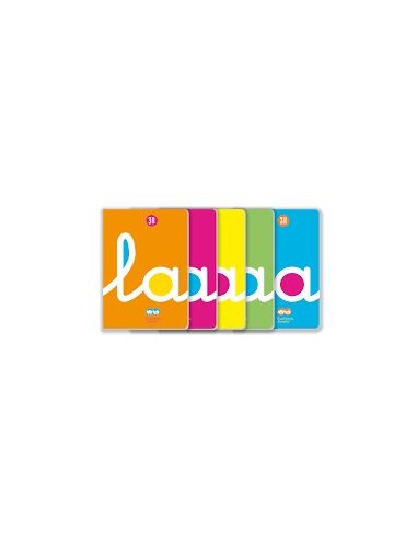 Libreta Lamela A4 Cuadrovia 3 Mm Tapa Polipropileno Fluor 50 Hojas Colores Surtidos