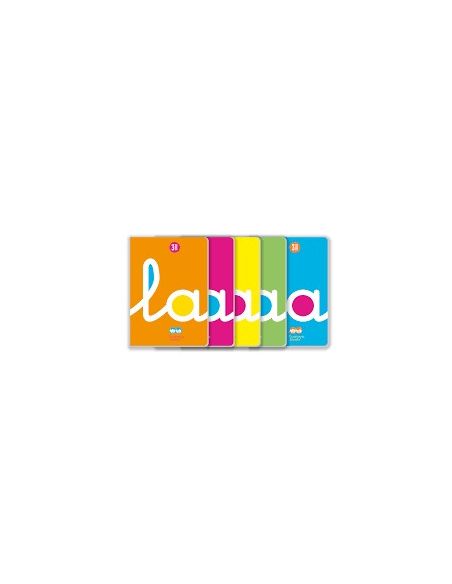 Libreta Lamela A4 Cuadrovia 3 Mm Tapa Polipropileno Fluor 50 Hojas Colores Surtidos
