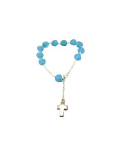 Pulsera Cristal Conchas Azul