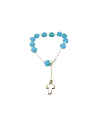 Pulsera Cristal Conchas Azul