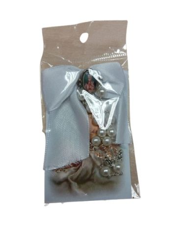 Decena Cuna Con Lazo Blanca Generico