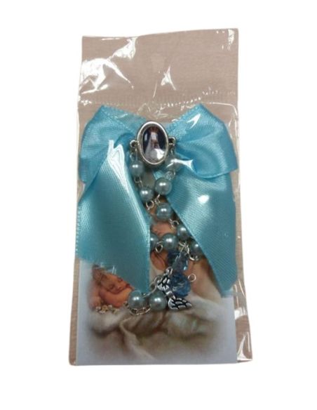 Decena Cuna Con Lazo Azul Generico