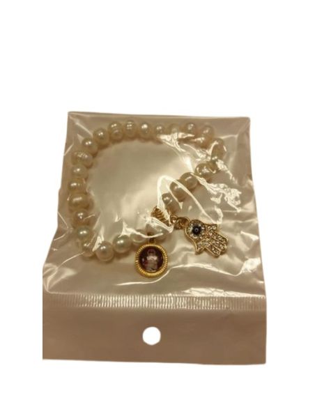 Pulsera Elastica Perla Mano Fatima Generica