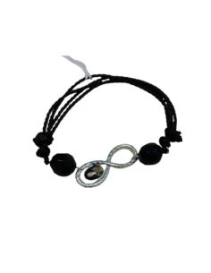 Pulsera Cordon Infinito Color Negro Generico