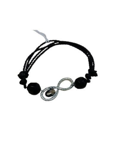 Pulsera Cordon Infinito Color Negro Generico