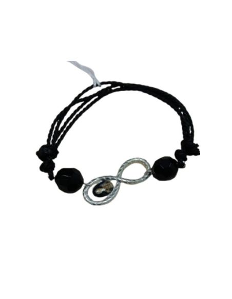 Pulsera Cordon Infinito Color Negro Generico