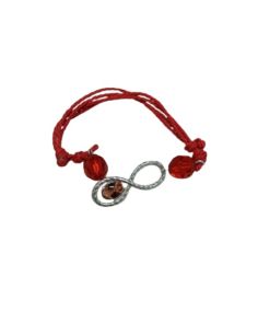 Pulsera Cordon Infinito Color Rojo Generico
