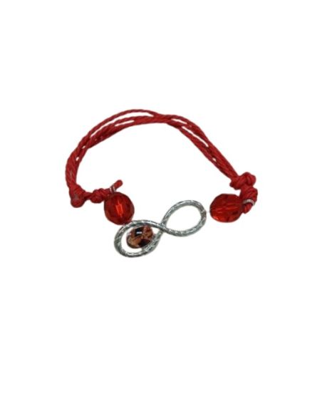 Pulsera Cordon Infinito Color Rojo Generico