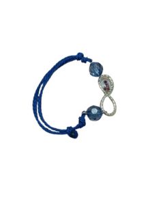 Pulsera Cordon Infinito Color Azul Generico
