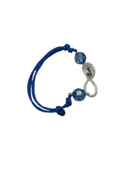 Pulsera Cordon Infinito Color Azul Generico