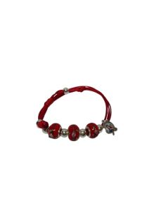Pulsera Cordon/Murano Rojo