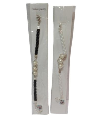 Pulsera Cordon C/Perlas (5 Coloes Surtidos)