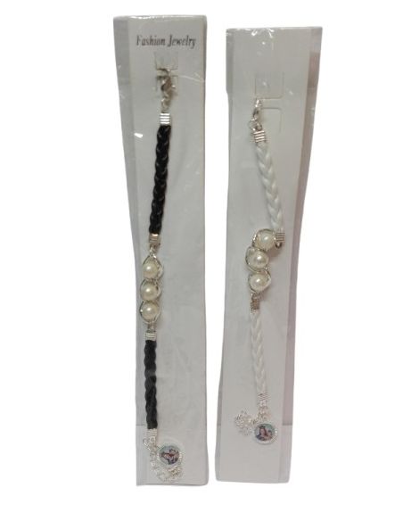 Pulsera Cordon C/Perlas (5 Coloes Surtidos)