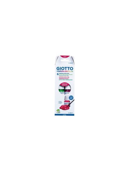 Tempera Giotto 25Ml + Pincel 6 Colores Surtidos