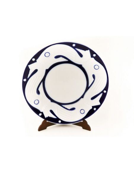 Plato Peces Azul 168Mm