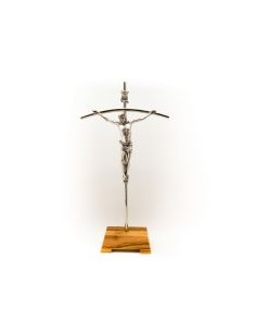 Crucifijo Metal Niquel 30X15Cm C/Base ºººº