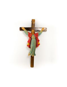 Cristo Resucitado Sobre Cruz 30X17 Cm