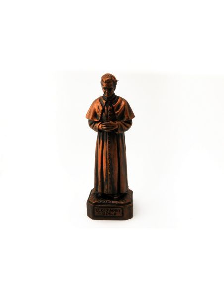 Estatua Don Bosco Resina 12 Cm Bronce
