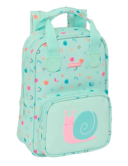 Mochila Infantil Con Asas Fácil Limpieza Safta Preescolar "Caracol"