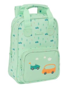 Mochila Infantil Con Asas Fácil Limpieza Safta Preescolar "Coches"