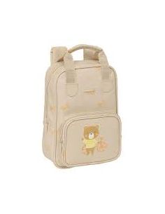 Mochila Infantil Con Asas Fácil Limpieza Safta Preescolar "Osito"