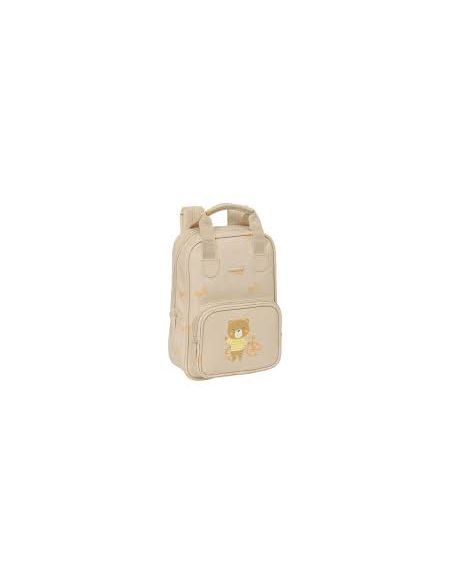Mochila Infantil Con Asas Fácil Limpieza Safta Preescolar "Osito"