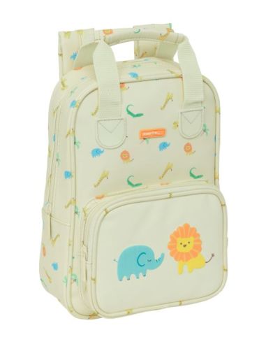 Mochila Infantil Con Asas Fácil Limpieza Safta Preescolar "Selva"
