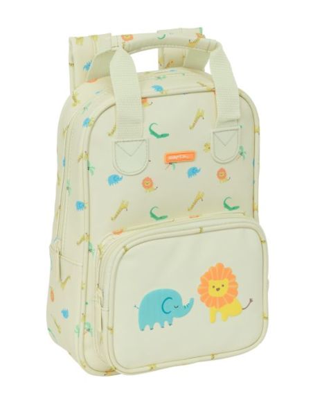 Mochila Infantil Con Asas Fácil Limpieza Safta Preescolar "Selva"