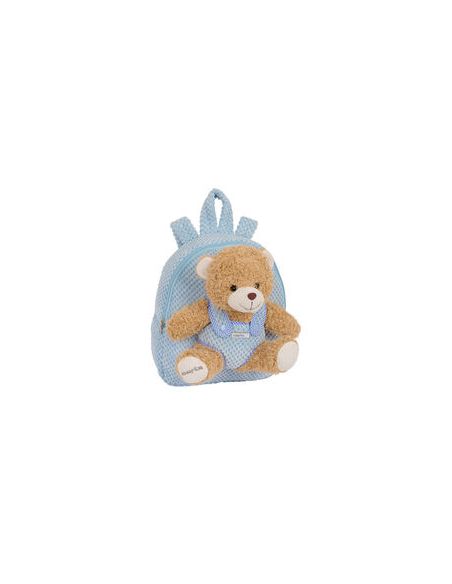 Mochila Preescolar Con Osito Safta Azul Pastel