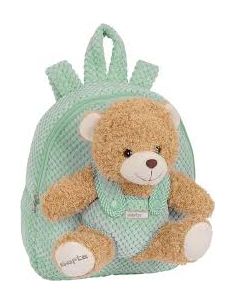 Mochila Preescolar Con Osito Safta Turquesa