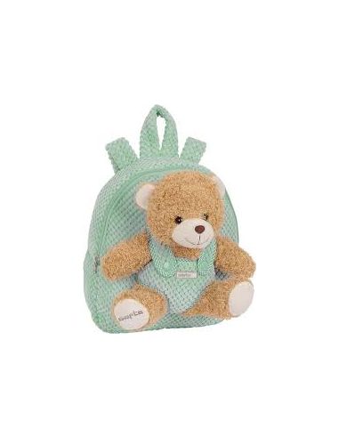 Mochila Preescolar Con Osito Safta Turquesa