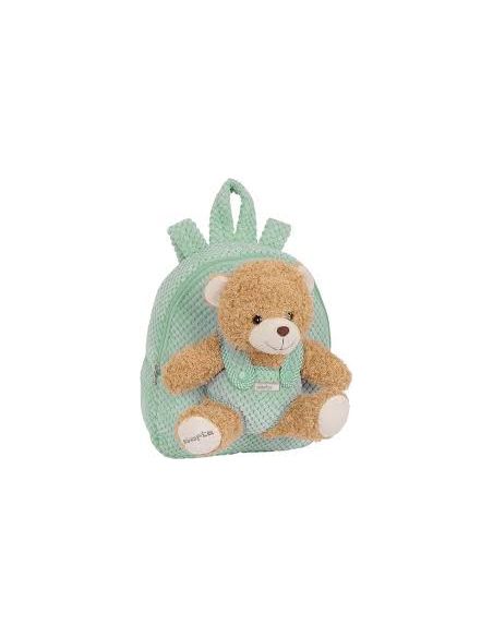 Mochila Preescolar Con Osito Safta Turquesa