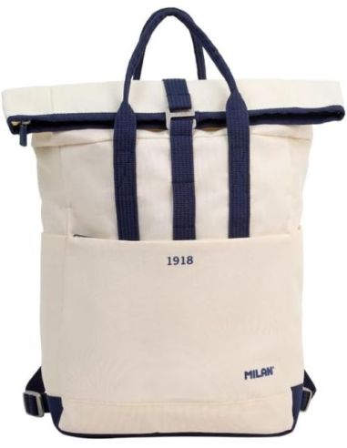 Mochila Urbana Cierre Superior Enrollable 10L Serie 1918 Beige