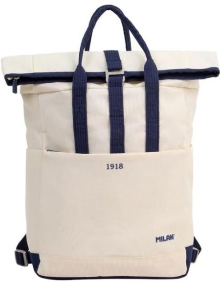 Mochila Urbana Cierre Superior Enrollable 10L Serie 1918 Beige