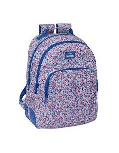 Mochila Grande "Flores Coímbra Azul"