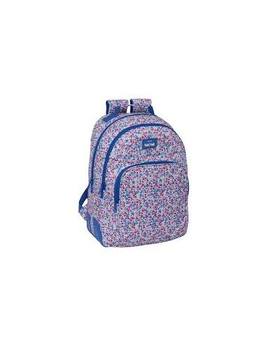Mochila Grande "Flores Coímbra Azul"