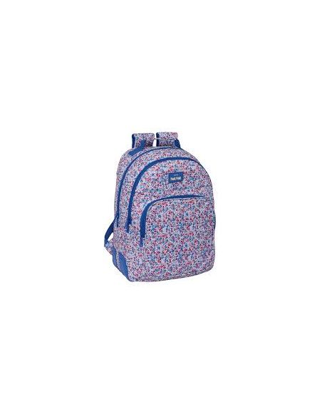 Mochila Grande "Flores Coímbra Azul"