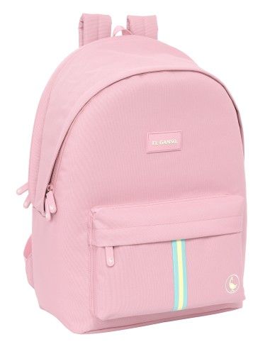 Mochila Doble Para Portatil 15,6"+Usb El Ganso Basics "Pink"