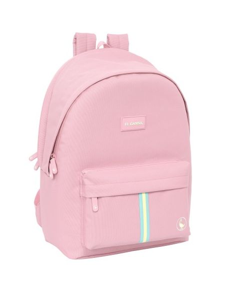 Mochila Doble Para Portatil 15,6"+Usb El Ganso Basics "Pink"