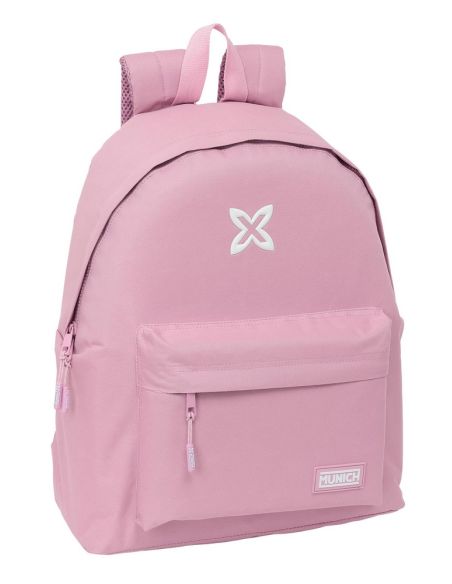 Mochila Doble Para Portatil 15,6"+Usb Munich Basicos "Fucsia"